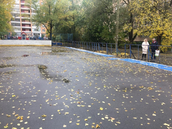 Хоккею быть: на Левом берегу обновляют хоккейную коробку
