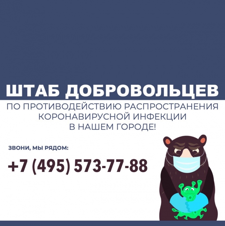 Штаб добровольцев Химок подводит итоги работы за 9 месяцев пандемии