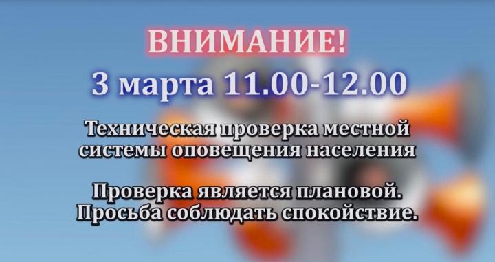 Система оповещения населения 3 марта 2021 года