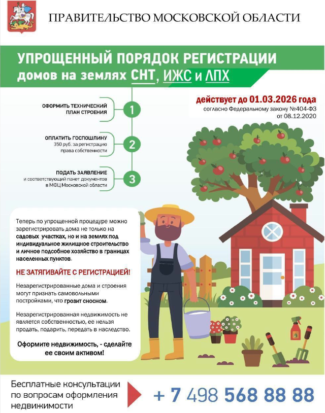 Химчане могут оформить дом по «дачной амнистии» до марта 2026 года