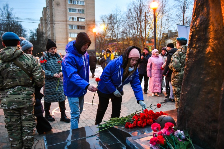 В Химках почтили память защитников Московской области